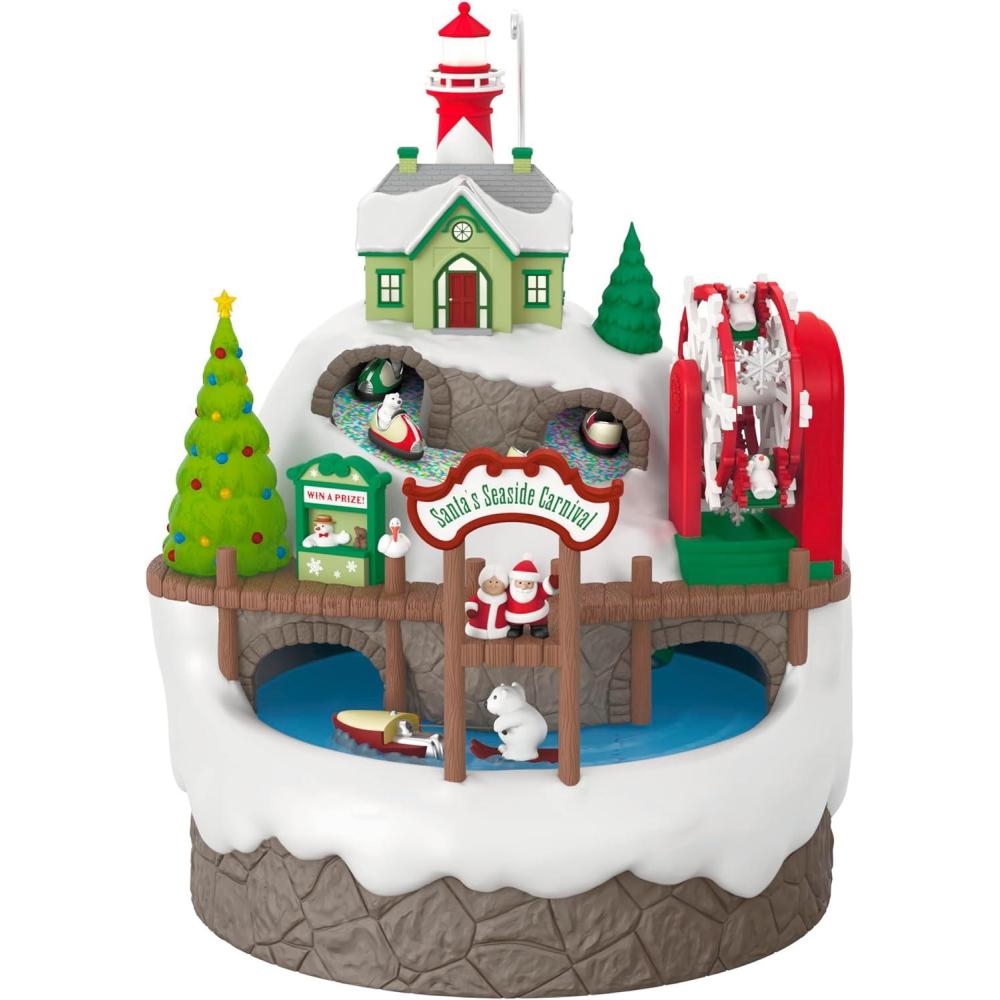 image:imageHallmark Keepsake Christmas Ornament Merry Mechanical Ride Musical with Motion Funny GiftsSantas Seaside Carnival