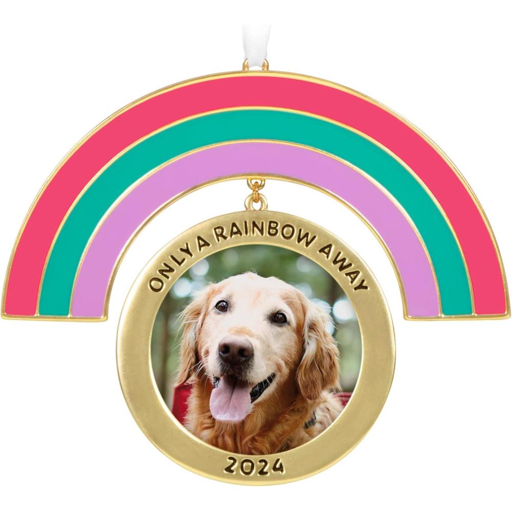 image:imageHallmark Keepsake Christmas Ornament in Our Hearts to Stay Paw Print Pet Photo Frame YearDated 20252024 Pet Memorial