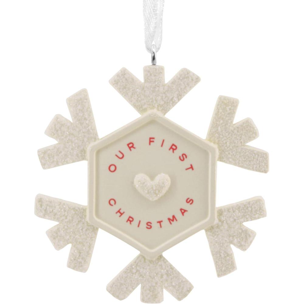 image:imageHallmark Our First Christmas Snowflake Christmas Ornament Wedding Gifts