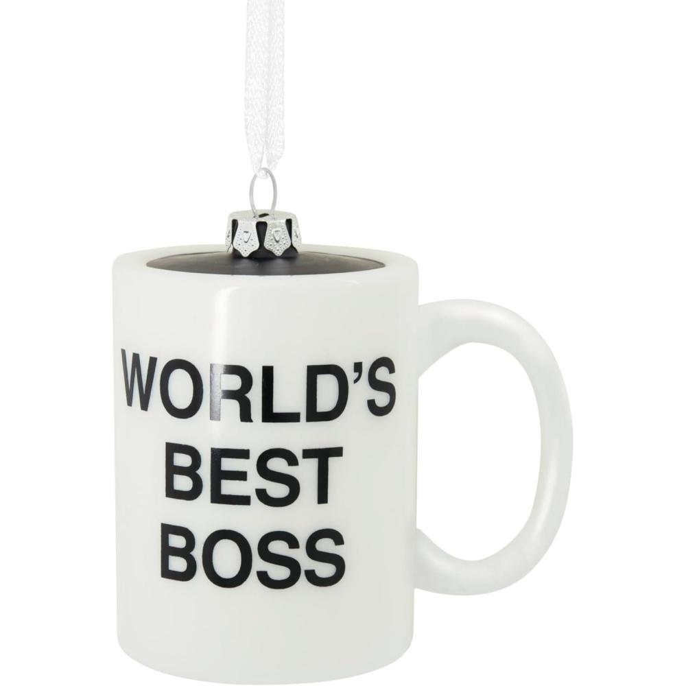 image:imageHallmark The Office Worlds Best Boss Coffee Mug Christmas Ornament 0002HCM9116Coffe Mug Glass