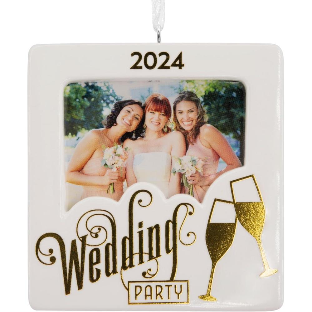 image:imageHallmark Wedding Party Photo Holder 2024 Christmas Ornament