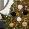 Hallmark Black, Gold, White Shatterproof Christmas Ornaments Set, 30-Piece
