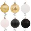 Hallmark Black, Gold, White Shatterproof Christmas Ornaments Set, 30-Piece