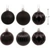 Hallmark Black Shatterproof Christmas Ornaments Set, 24-Piece