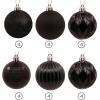 Hallmark Black Shatterproof Christmas Ornaments Set, 24-Piece