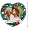 Hallmark Keepsake Christmas Ornament 2025, A Perfect Match, Gifts for Couples(2024 Our First Christmas Photo Frame)