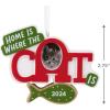 Hallmark Keepsake Christmas Ornament (Home is Where The Cat is, Photo Frame 2024)(Cat Photo Holder)