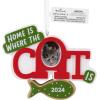 Hallmark Keepsake Christmas Ornament (Home is Where The Cat is, Photo Frame 2024)(Cat Photo Holder)