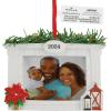 Hallmark Keepsake Christmas Ornament (Window Photo Frame 2024)(Holiday Fireplace)