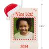 Hallmark Keepsake Christmas Ornament (Window Photo Frame 2024)(Santa’s Nice List)