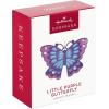 Hallmark Keepsake Mini Christmas Ornament (Bitty Bright Butterfly) 1.25″ Tiny Ornament for Tabletop Tree(Little Purple Butterfly)