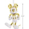 Hallmark Signature Christmas Ornament, Disney Mickey Mouse White and Gold Ornament, Ceramic, Gifts for Disney Fans