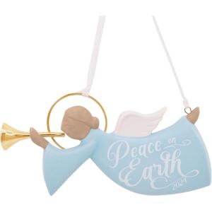 Hallmark Angel Peace on Earth 2024 Christmas Ornament, Premium Porcelain(Peace on Earth Angel)