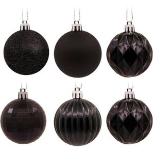 Hallmark Black Shatterproof Christmas Ornaments Set, 24-Piece