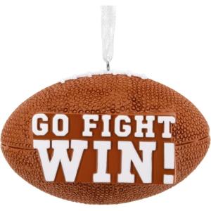 Hallmark Go Fight Win Football Christmas Ornament, Gifts for Sports Fans