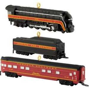 Hallmark Keepsake Christmas Ornament 2024, Lionel Union Pacific Rotary Bathtub Gondola, Metal, Gifts for Train Lovers(Lionel Norfolk and Western Passenger)