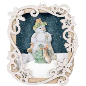 Hallmark Keepsake Christmas Ornament 2024, Marjolein Bastin Winter Wonder Papercraft, Gifts for Nature Lovers(Winter Wonder Snowman)