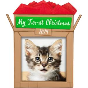 Hallmark Keepsake Christmas Ornament 2024, Pet’s Fur-st Christmas 2024 Photo Frame, Pet Gifts(2024 My Fur-st Christmas)