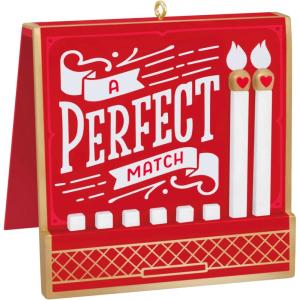 Hallmark Keepsake Christmas Ornament 2025, A Perfect Match, Gifts for Couples(2025 A Perfect Match)