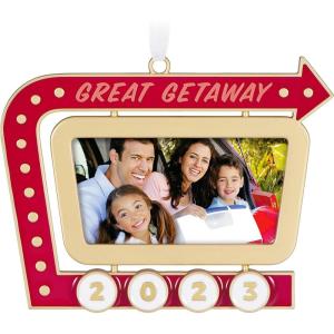 Hallmark Keepsake Christmas Ornament, A Moment to Remember 2025 Photo Frame, Gifts for Friends and Family(2023 Great Getaway)