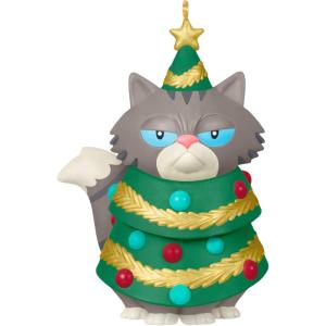 Hallmark Keepsake Christmas Ornament, Festive Feline, Funny Gifts(Festive Feline)