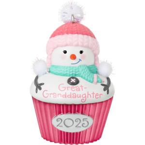 Hallmark Keepsake Christmas Ornament, Great-Granddaughter Cupcake 2025(2025 Great-Granddaughter)