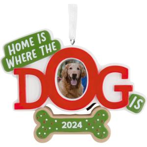 Hallmark Keepsake Christmas Ornament (Home is Where The Cat is, Photo Frame 2024)(Dog Photo Holder)