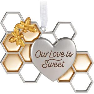 Hallmark Keepsake Christmas Ornament, Key to My Heart, Metal, Gifts for Couples(Our Love is Sweet)