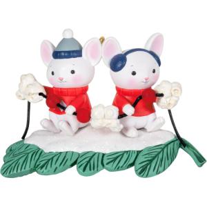 Hallmark Keepsake Christmas Ornament, Merry Mice in Measuring Cups(Merry Mice with Popcorn)