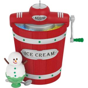 Hallmark Keepsake Christmas Ornament, Nellco Ice Cream Maker Musical with Light, Nostalgia Gifts(Nellco Ice Cream Maker)
