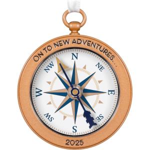 Hallmark Keepsake Christmas Ornament, New Adventures 2025, Metal, Gifts for Travelers(2025 Your World is Waiting)