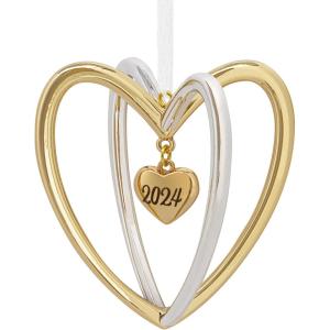 Hallmark Keepsake Christmas Ornament (Our First Christmas Heart 2024)(Double Heart 2024)