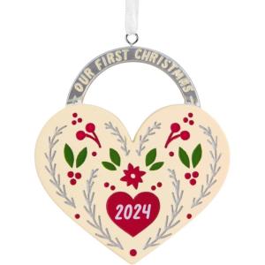 Hallmark Keepsake Christmas Ornament (Our First Christmas Heart 2024)(Our First Christmas 2024)