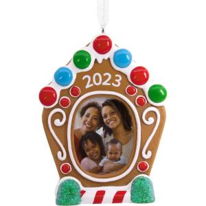 Hallmark Keepsake Christmas Ornament (Window Photo Frame 2024)(Gingerbread House 2023)