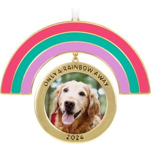 Hallmark Keepsake Christmas Ornament, in Our Hearts to Stay Paw Print Pet Photo Frame, Year-Dated 2025(2024 Pet Memorial)