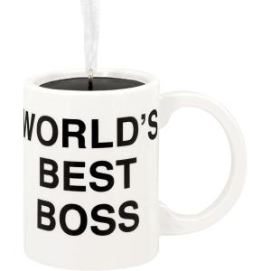 Hallmark The Office World’s Best Boss Coffee Mug Christmas Ornament (0002HCM9116)(Coffee Mug)