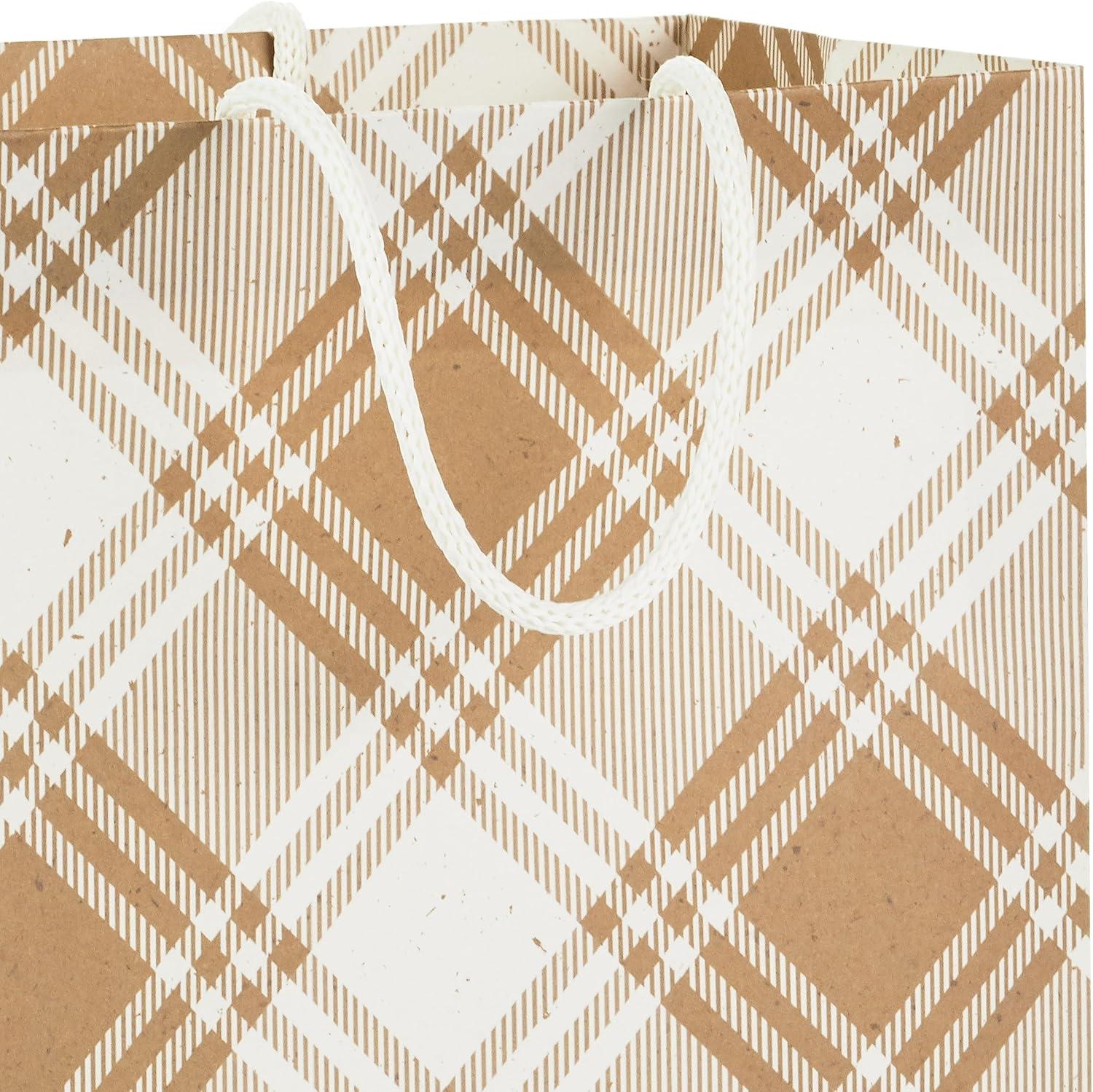 image:imageHallmark Assorted Classic Christmas Gift Bags 8 Bags 2 Small 6 2 Medium 9 2 Large 13 2 Bottle 13 Nutcracker Tree Holly Red and Green Plaid1 count Pack of 8