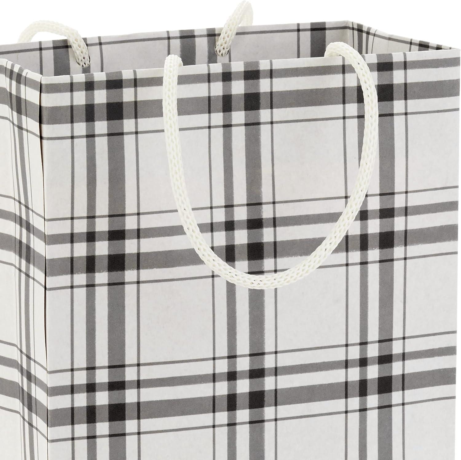 image:imageHallmark Assorted Retro Santa Christmas Gift Bags 8 Bags 2 Small 6 2 Medium 9 2 Large 13 2 Bottle 13 Black and Red Plaid Sleigh TreeSage Green Assortment