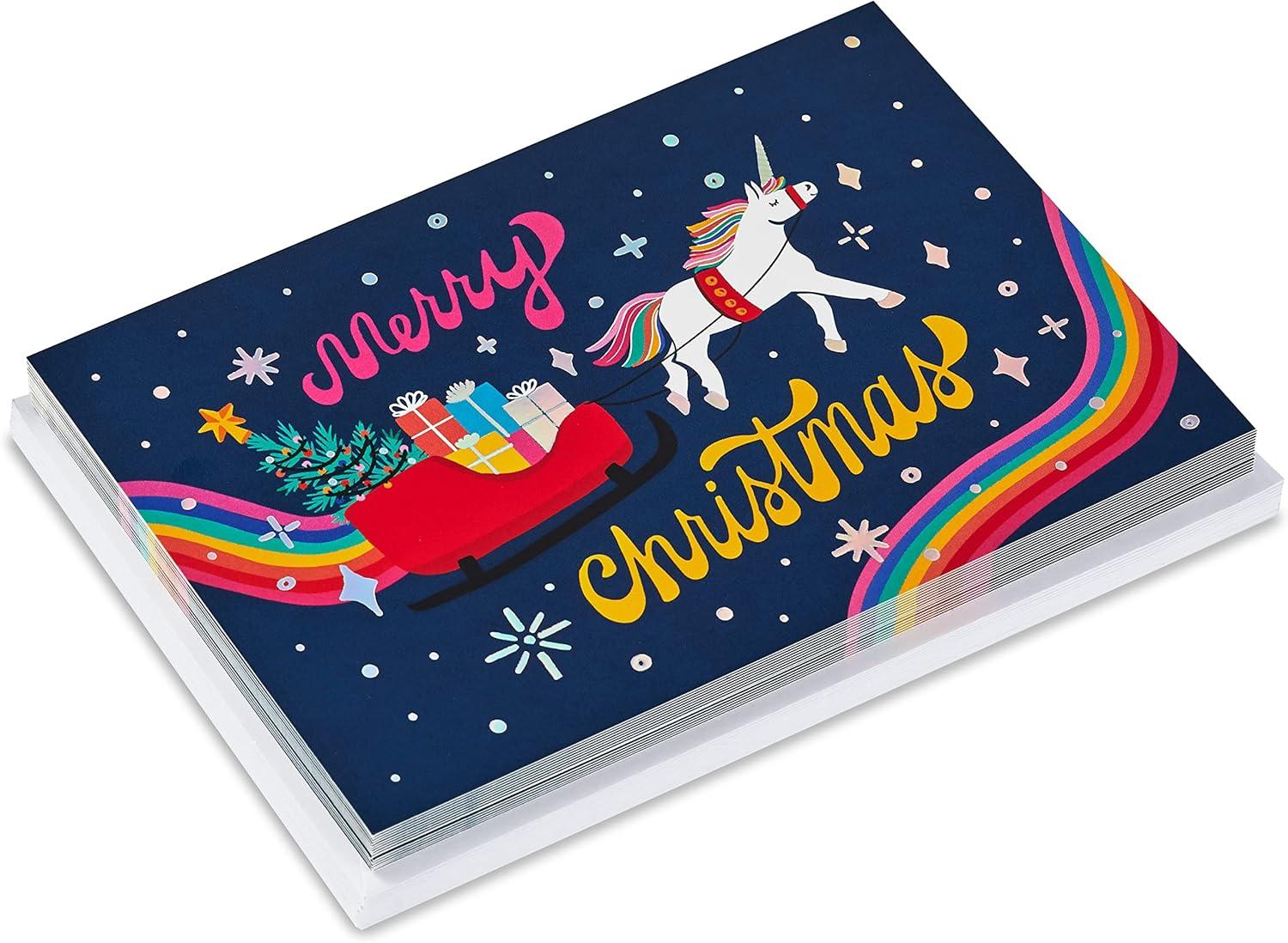 image:imageHallmark Boxed Christmas Cards Christmas Unicorn 16 Cards and Envelopes Christmas Unicorn Holiday Cards