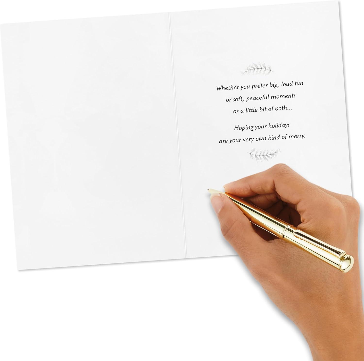 image:imageHallmark Bulk Modern Holiday Boxed Cards 40 Cards and 40 Envelopes Gold Foil Houses and Trees on Navy BlueHave an Amazing Holiday