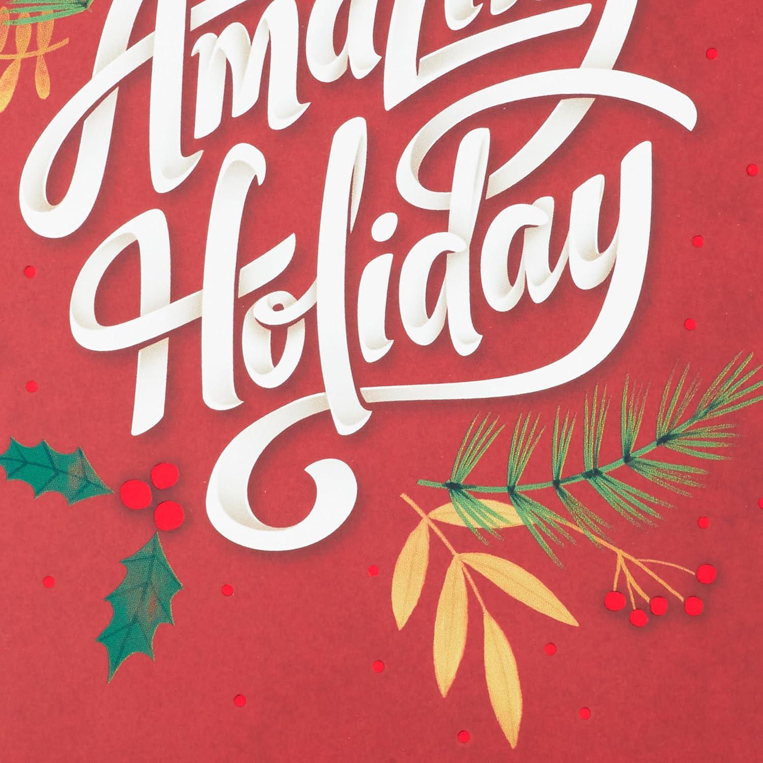 image:imageHallmark Bulk Modern Holiday Boxed Cards 40 Cards and 40 Envelopes Gold Foil Houses and Trees on Navy BlueHave an Amazing Holiday