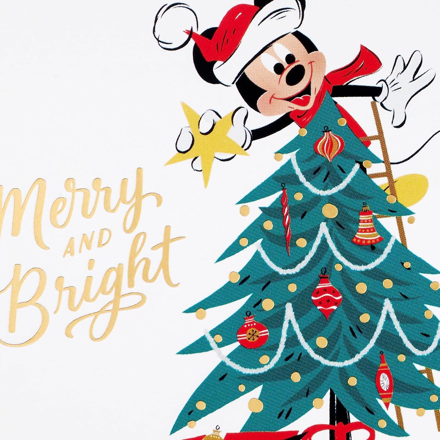 image:imageHallmark Disney Mickey Mouse Christmas Cards 16 Cards and Envelopes Merry and BrightChristmas Cards