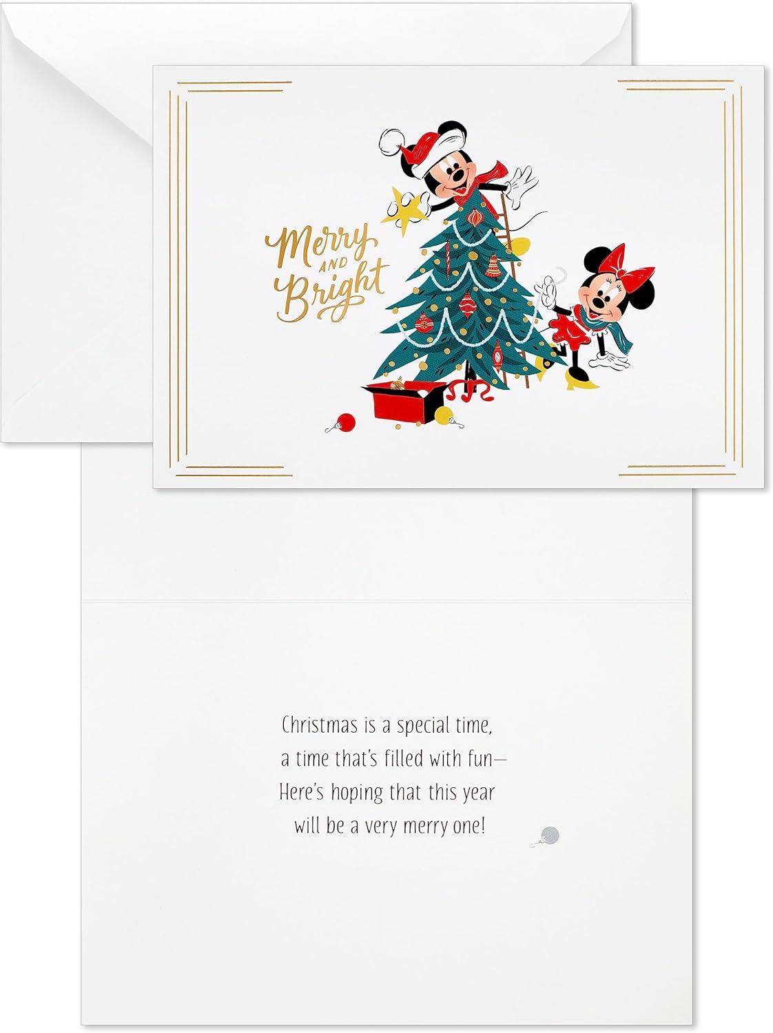 image:imageHallmark Disney Mickey Mouse Christmas Cards 16 Cards and Envelopes Merry and BrightChristmas Cards