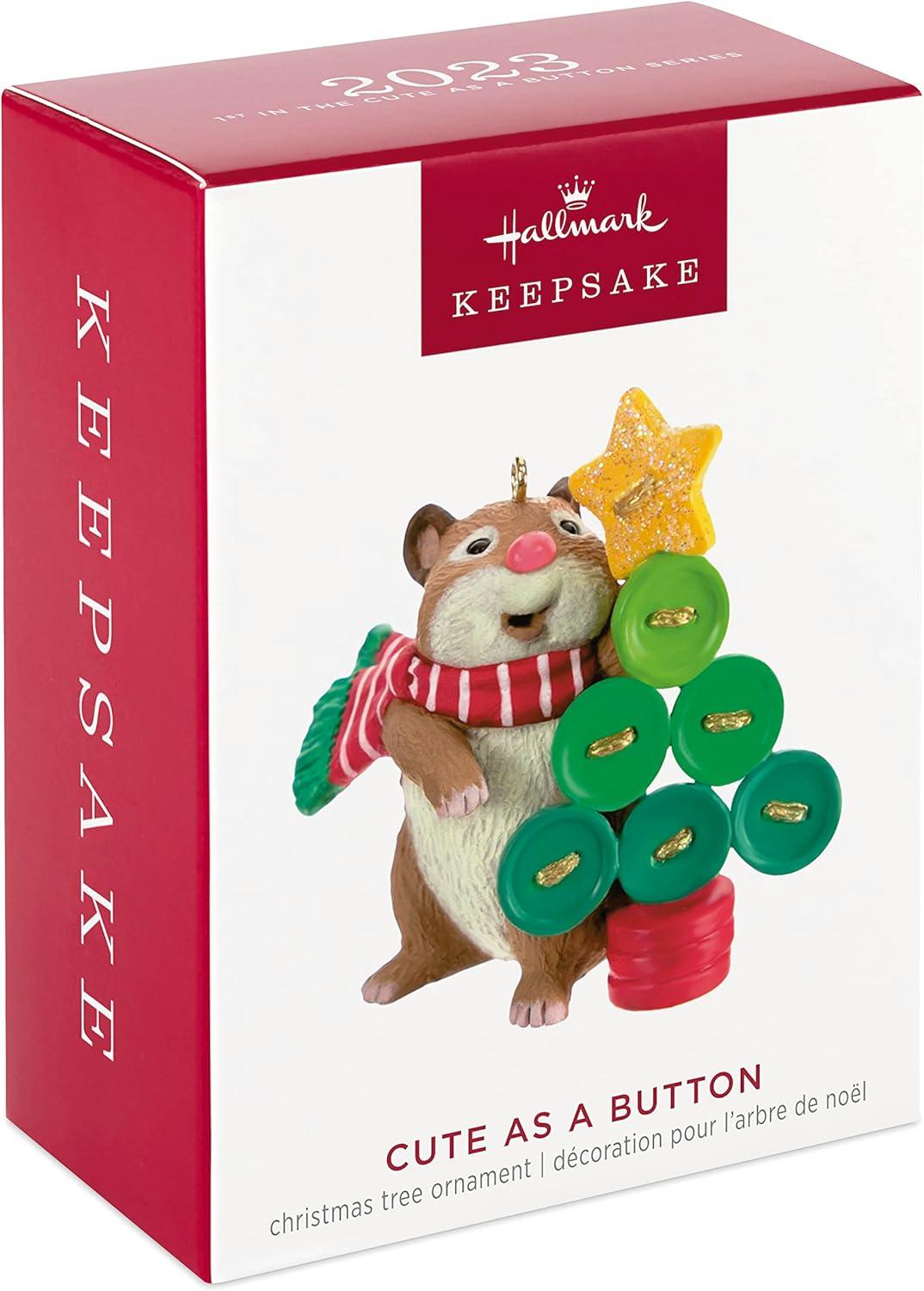 image:imageHallmark Keepsake Christmas Ornament 2024 Cute as a Button Gifts for Animal Lovers2023 Cute as a Button