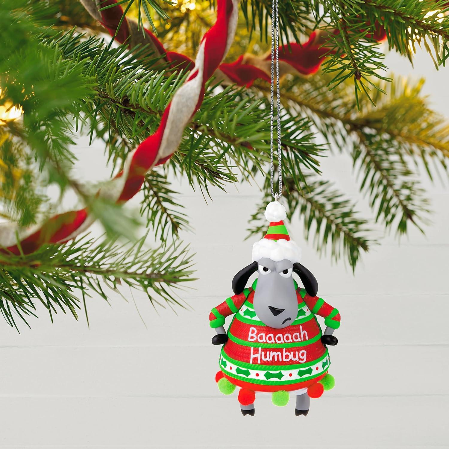 image:imageHallmark Keepsake Christmas Ornament 2024 Muletide Cheer Funny GiftsBaaaaah Humbug