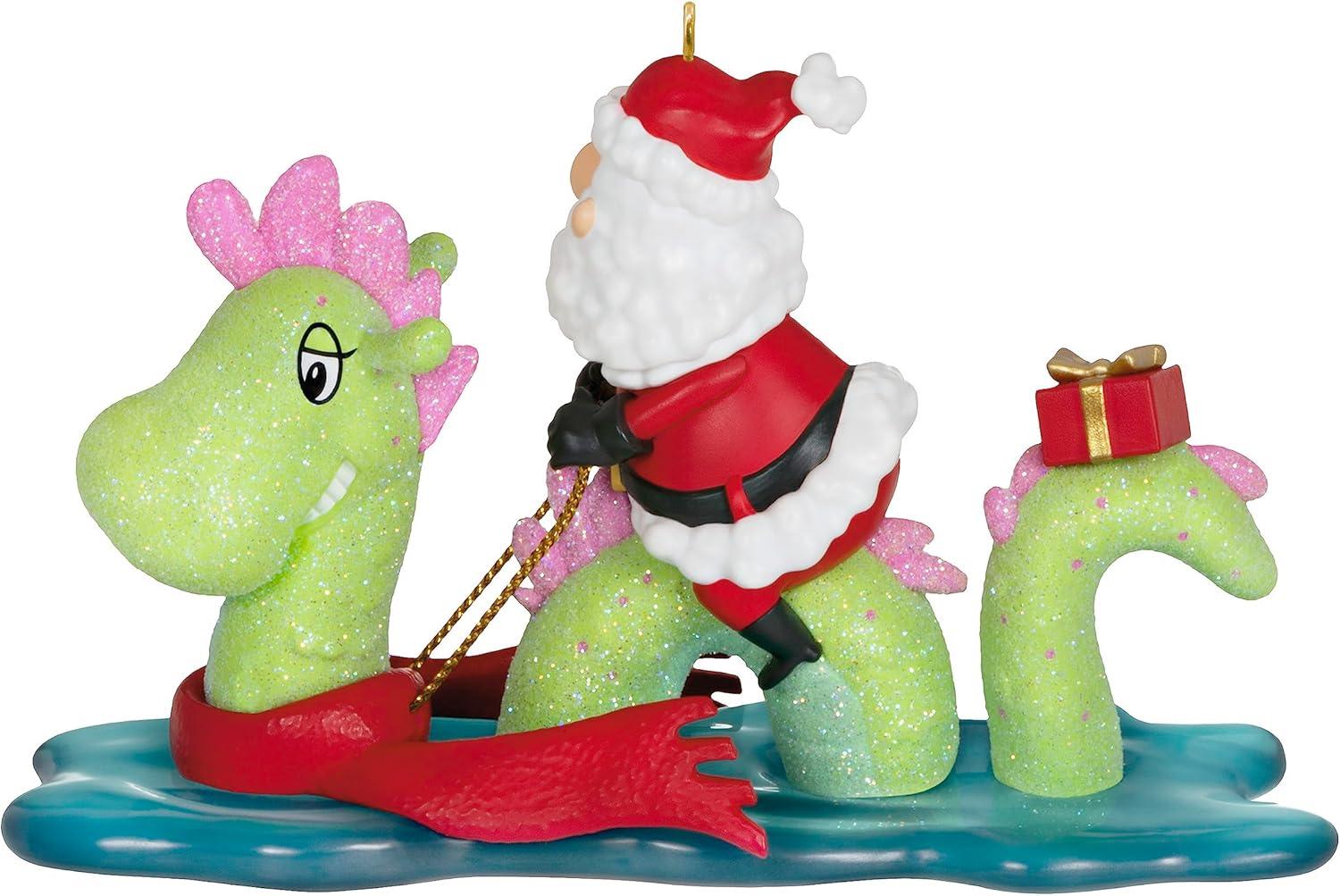 image:imageHallmark Keepsake Christmas Ornament 2024 Muletide Cheer Funny GiftsSanta and Loch Ness Monster