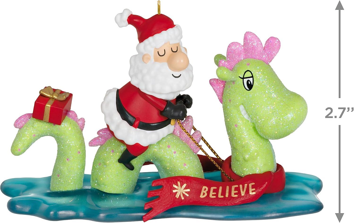 image:imageHallmark Keepsake Christmas Ornament 2024 Muletide Cheer Funny GiftsSanta and Loch Ness Monster