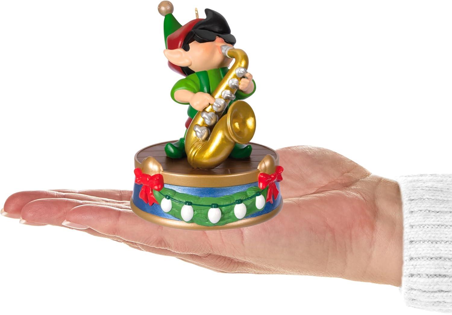 image:imageHallmark Keepsake Christmas Ornament 2024 North Pole Tree Trimmers Band Collection Stuey On Sax Musical With Light Music GiftsStuey On Sax