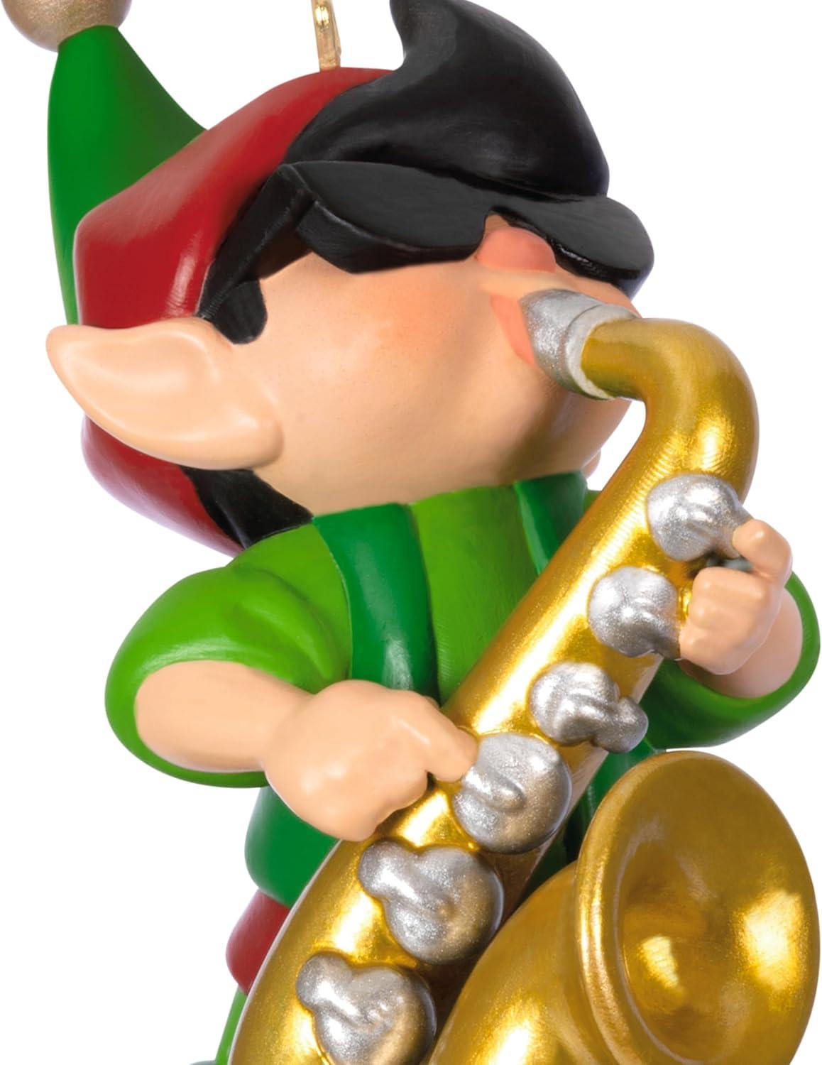 image:imageHallmark Keepsake Christmas Ornament 2024 North Pole Tree Trimmers Band Collection Stuey On Sax Musical With Light Music GiftsStuey On Sax