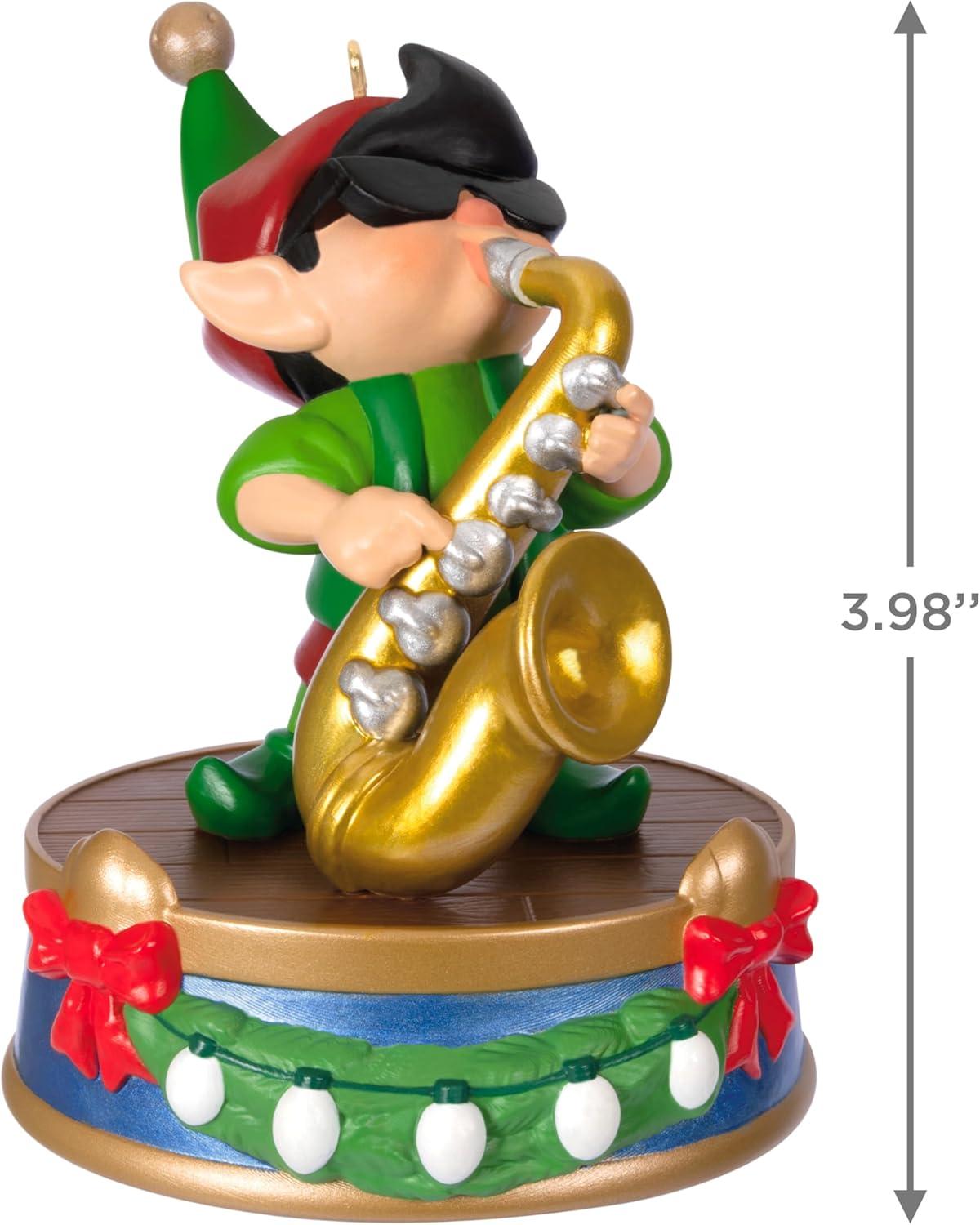 image:imageHallmark Keepsake Christmas Ornament 2024 North Pole Tree Trimmers Band Collection Stuey On Sax Musical With Light Music GiftsStuey On Sax
